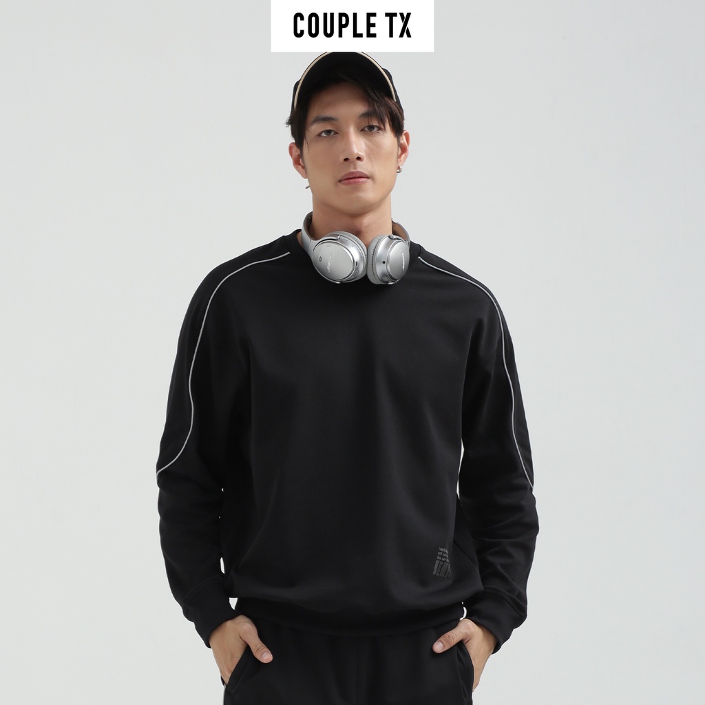 Áo Sweater Nam Couple TX In Phản Quang Thân Sau MSW 1016
