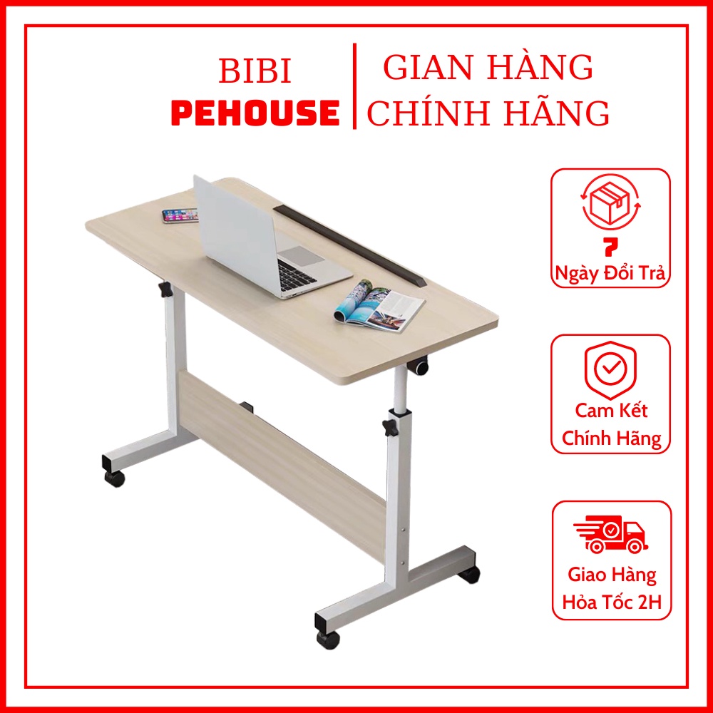 Bàn làm việc gấp gọn tùy chỉnh độ cao thông minh Bàn học đa năng khung kim loại chịu lực cao bibi shop