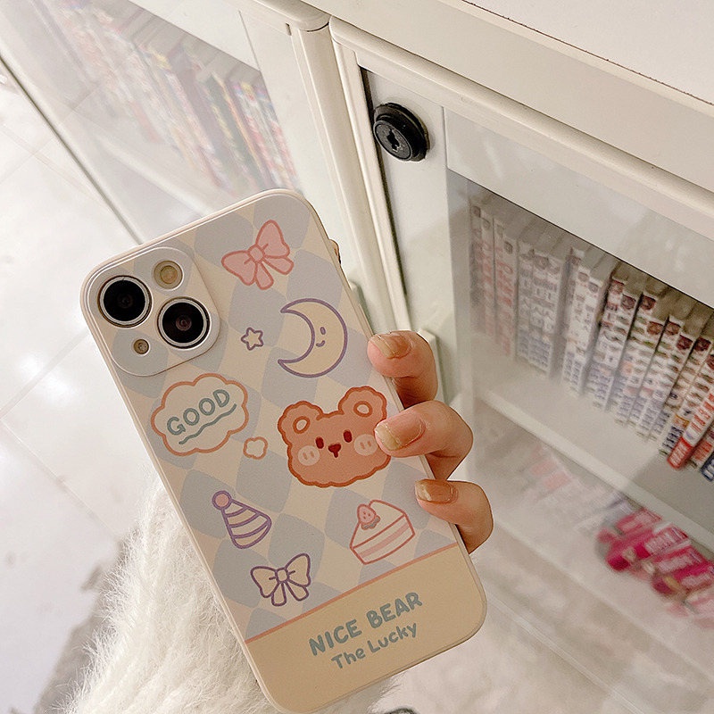 Ốp Điện Thoại Silicon Mềm Hình Gấu Teddy Cho iPhone 14 Pro Max 11 12 13 Pro Max 13 Mini X XR Xs Max 7 8 Plus SE 2022 SE 2020