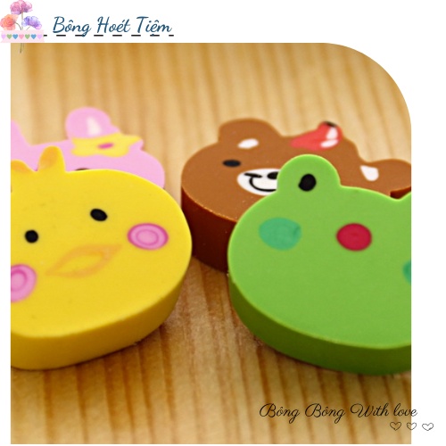 Gôm tẩy hình thú dễ thương giao ngẫu nhiên bé siêu thích