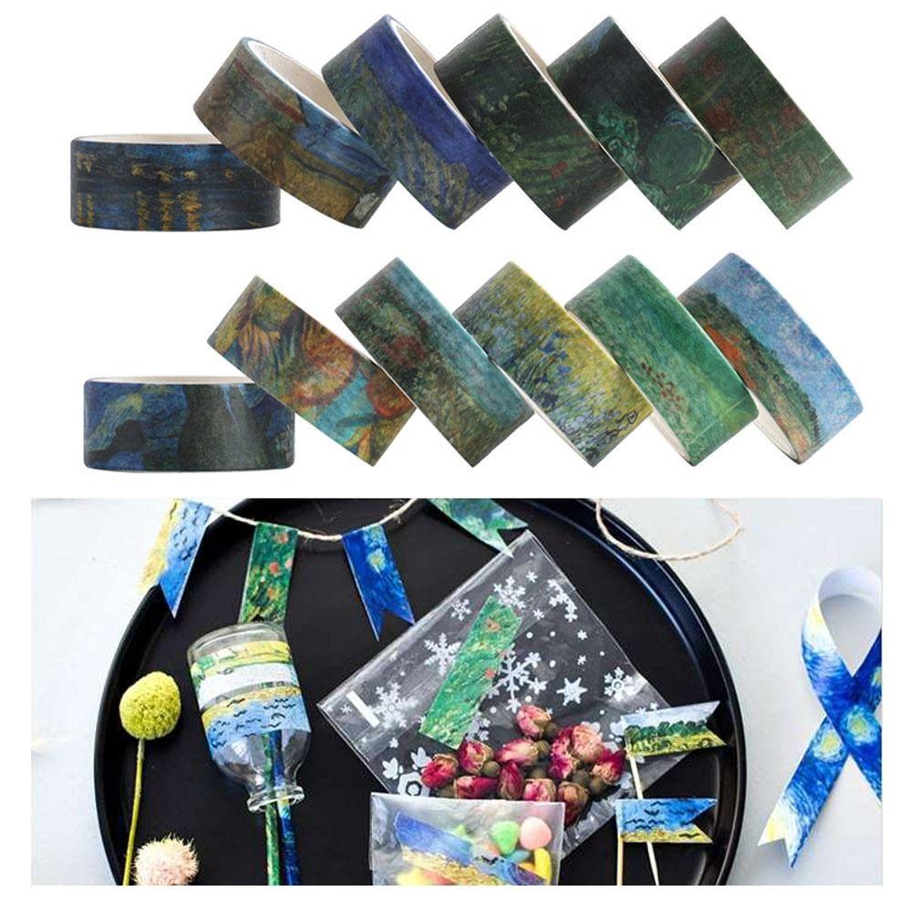 12 Cuộn Băng Keo Dán Trang Trí Sổ Lưu Niệm