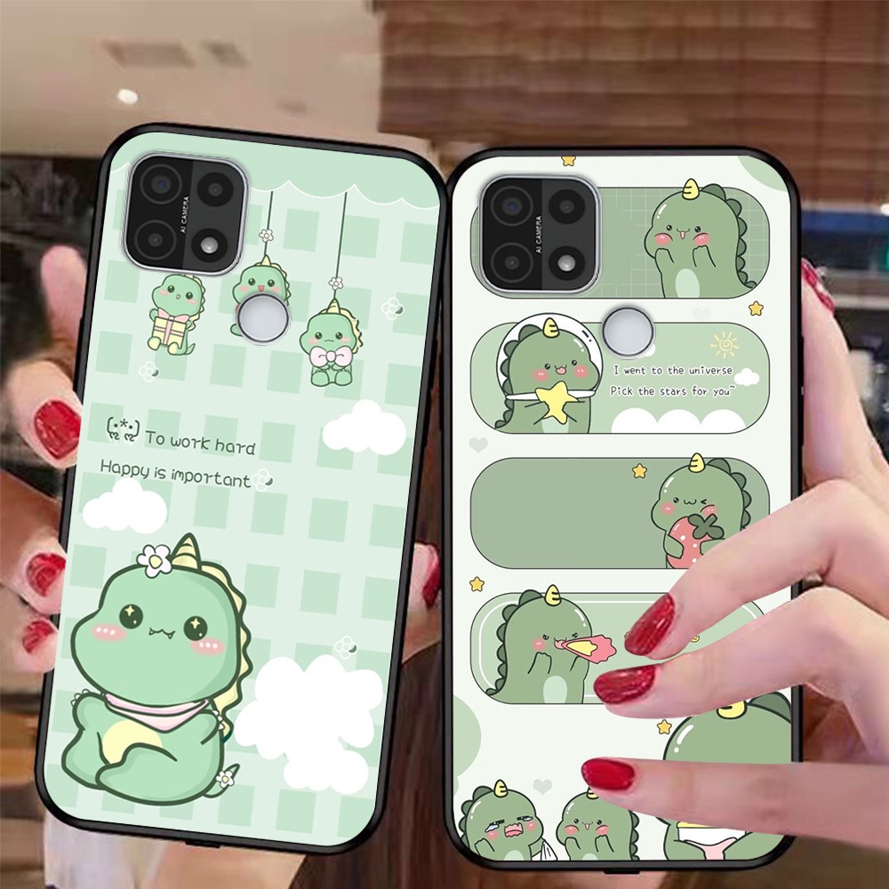 Ốp lưng điện thoại oppo a15 / oppo a15s khủng long xanh dino saur