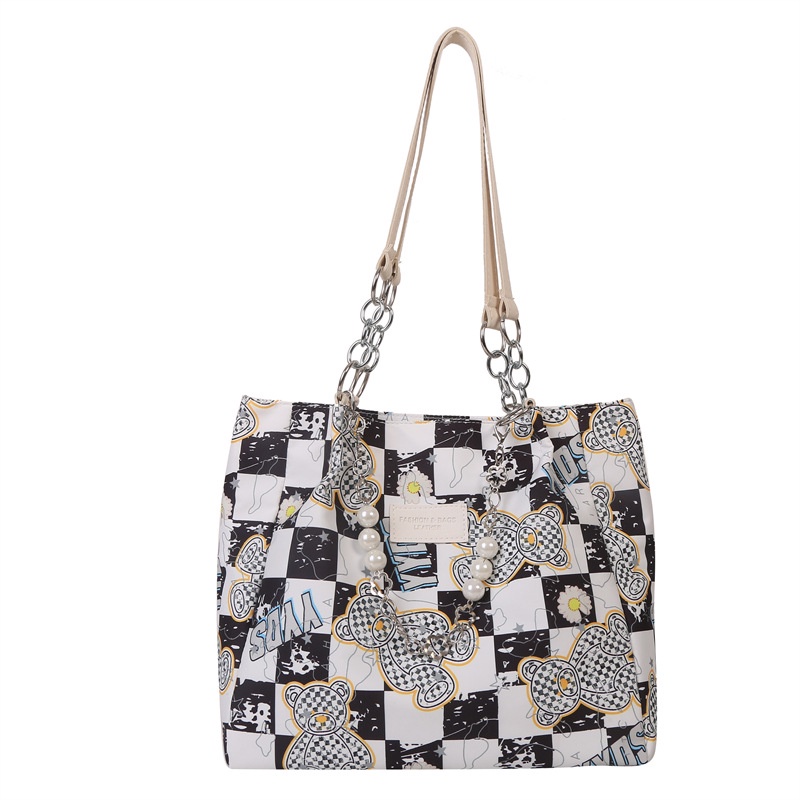 One Túi Xách Cỡ Lớn Phối Màu Tương Phản Trẻ Trung Hợp Thời Trang Cho Bạn Gái