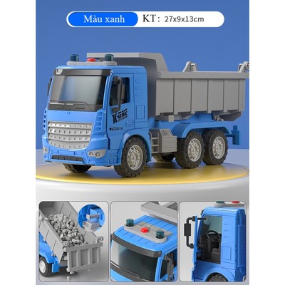 Đồ chơi xe tải nâng hạ thùng KAVY có nhạc và đèn,quay được vòng kèm hạt đậu 2 hình người