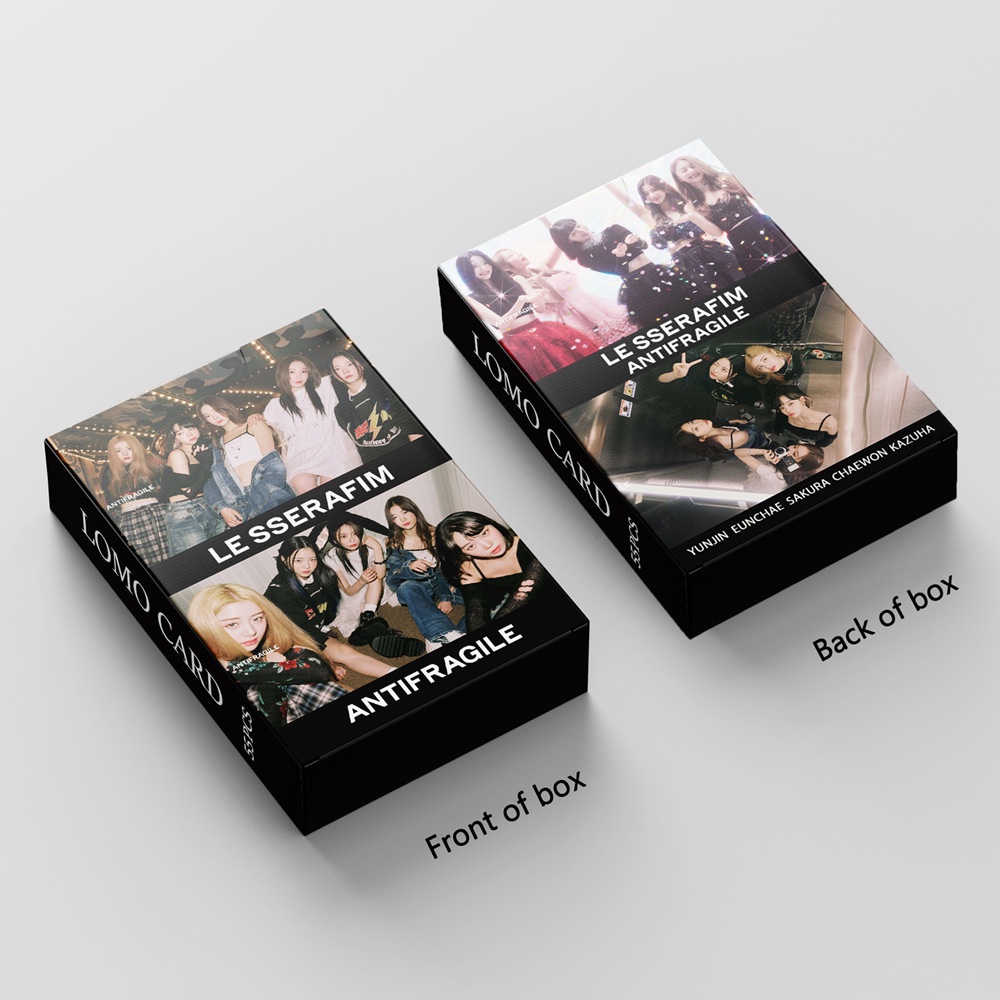 Kpop LE SSERAFIM ANTIFRAGILE Photocard Lomo Card 54pcs/box