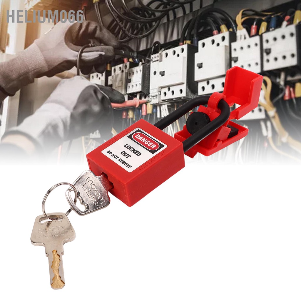 Khóa Bộ khóa ngắt mạch CB 07 Khóa 38mm Ổ nylon Cách điện an toàn cho công nghiệp Helium066