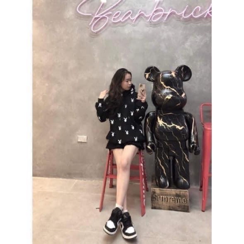 Áo Nỉ Mũ Hoodie Mũ 2 lớp Phay Boy In Hình Thỏ Chất Vải Nỉ Cotton Dày Cao Cấp Mũ 2 Lớp Bo Gấu Bo Tay Hd Shop - Mã Phayboy