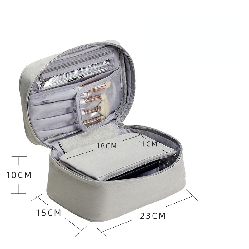 Pu Túi Đựng Mỹ Phẩm Bằng Da Cỡ Lớn Có Thể Tháo Rời Tiện Dụng