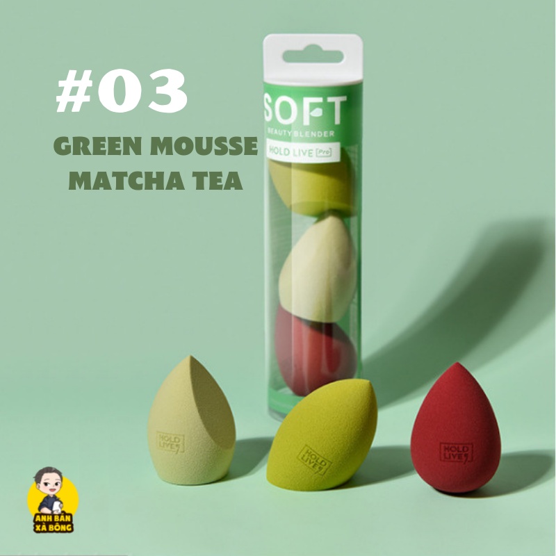 Set Mút Tán Nền Trang Điểm HOLD LIVE Giant Soft Beauty Egg Makeup Sponge Set HL389