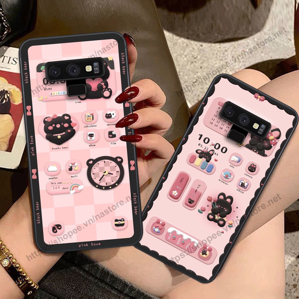 Ốp lưng Samsung Note 8 / Samsung Note 9 gấu, đồng hồ dễ thương cute giá rẻ