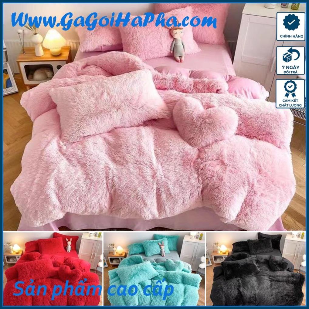 Bộ chăn ga nỉ lông tim cao cấp, bộ ga giường nỉ nhung 4 món phủ / chun, 1m 1m2 1m4 1m5 1m6 1m8 2mx2m 2m2
