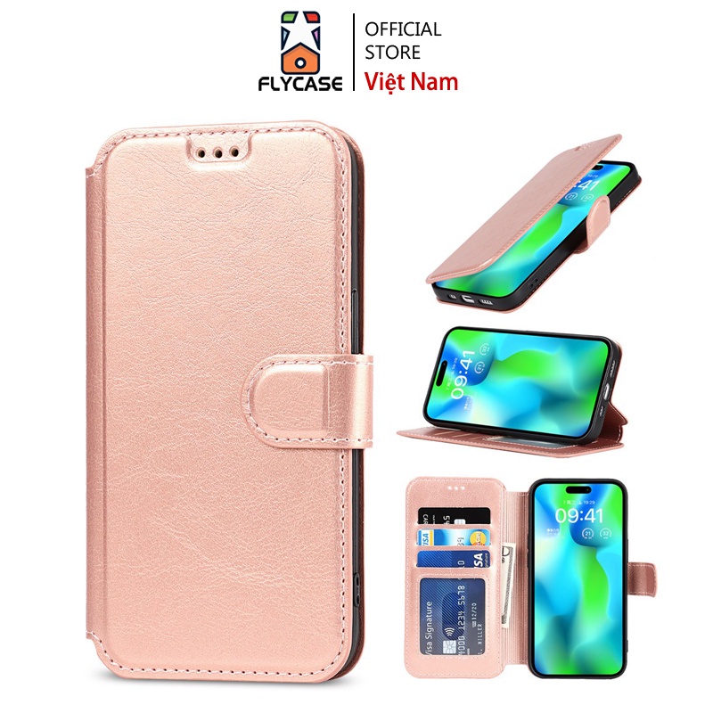 ốp lưng iphone Bao Da Điện FLYCASE Thoại Nắp Lật Từ Tính Cho iPhone 6 6S 7 8 Plus X XR XS 11 Pro Max