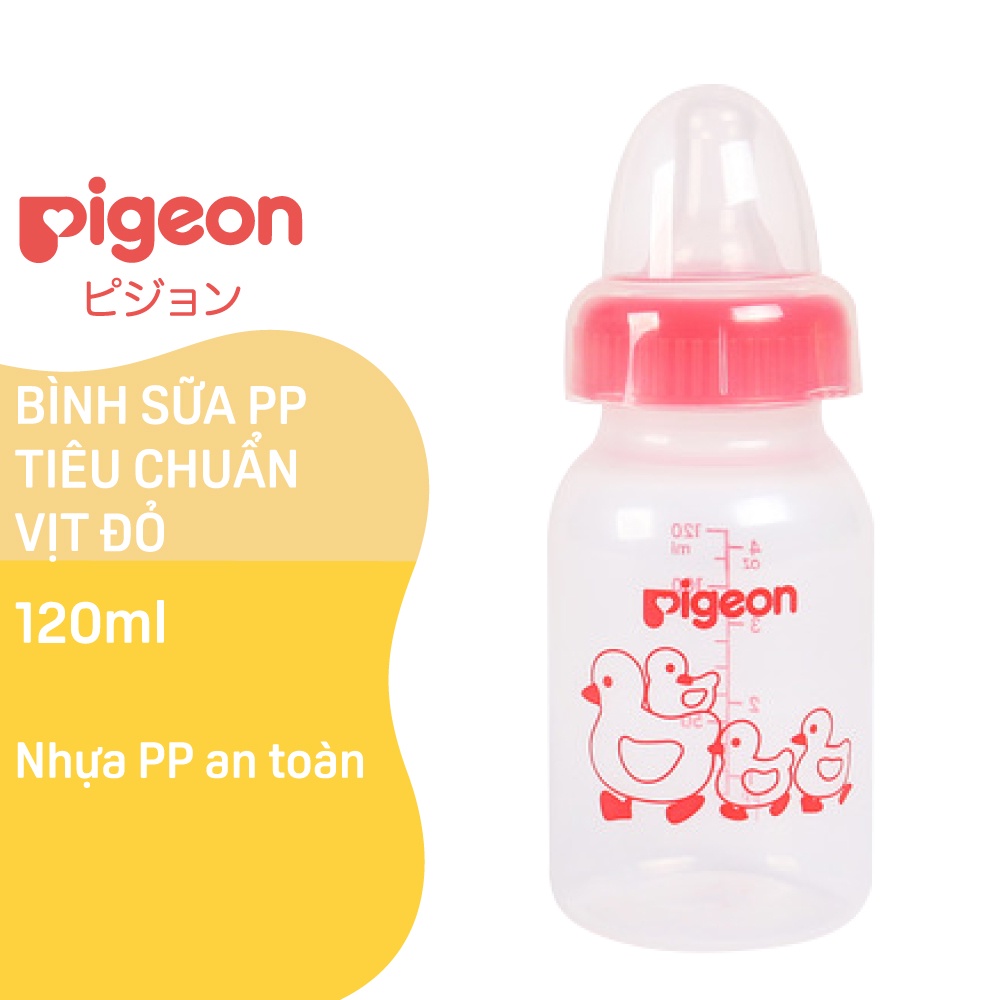 Bình Sữa PP Tiêu Chuẩn Hình Vịt Pigeon 120ml (2018)