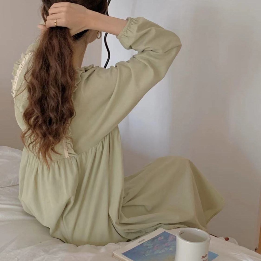 Bán Chạy#Đầm Ngủ Kiểu Pháp Thiết Kế Đơn Giản Xinh Xắn Cho Nữ