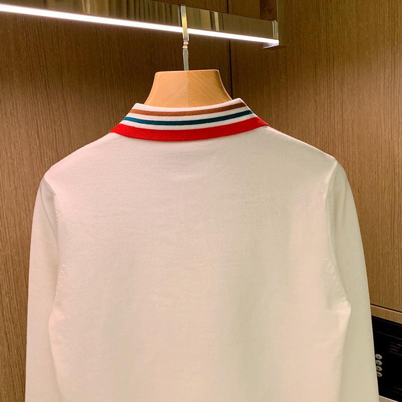 Áo Thun polo Dài Tay Phối Màu Thời Trang Anh Quốc Cho Nam