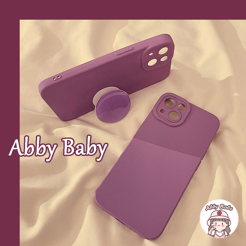 Ốp Điện Thoại TPU Mềm Mỏng Chống Bụi Có Giá Đứng Hoa Tử Đinh Hương Cho Iphone 14 Pro Max 11 7Plus 13 12 11 Pro Max X XS XR