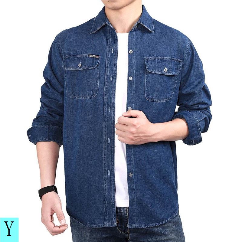 Áo Khoác Denim Mỏng Tay Dài Chống Mài Mòn Thời Trang Xuân Hè 2020 Cho Nam
