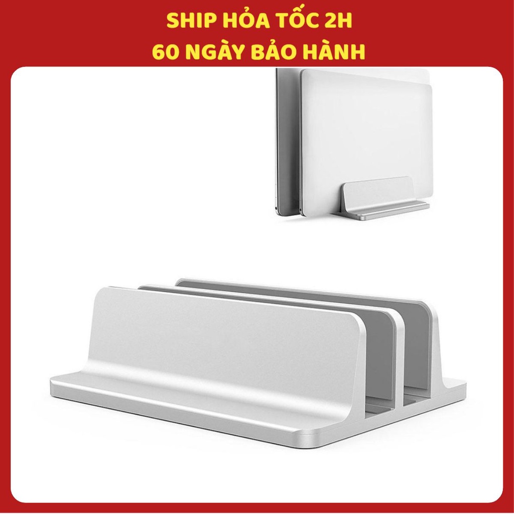 Giá Đỡ Kiêm Đế Dựng Đứng Laptop Macbook Máy Tính Bảng IPad Surface Nhôm Đế Tản Nhiệt Cao Cấp Để Bàn