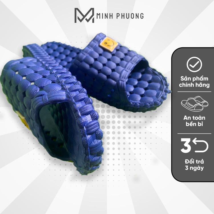Dép đi trong nhà tắm, văn phòng chống trơn trượt, mềm êm chân, xốp đan mặt cười sản xuất tại xưởng