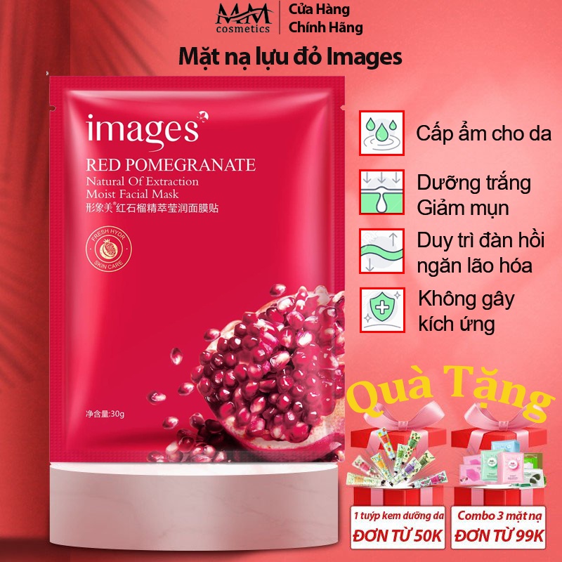 Mặt nạ lựu đỏ Images dưỡng da cấp ẩm, chống lão hóa bổ xung vitamin cho làn da chắc khỏe MM26