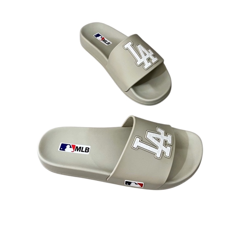 Dép Nam Quai Ngang Unisex MLB_ L.A 3039 - Dép Lê Nam 4 Màu Chất Liệu Cao Su Chống Trơn Trượt Mẫu Mới Full Box