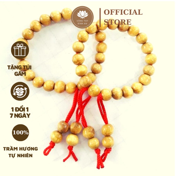 Vòng Tay Gỗ Dâu Tằm Bình An Cho Bé 100% Gỗ Dâu Tằm Tự Nhiên