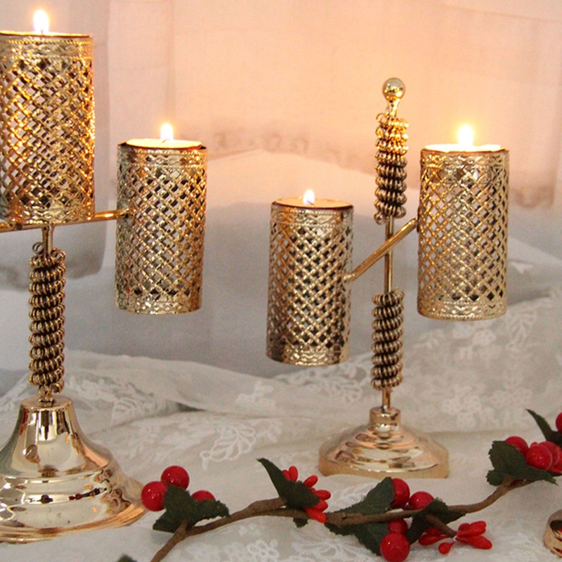 Giá Đỡ Nến 1 2 3 Đầu Phong Cách Cổ Điển