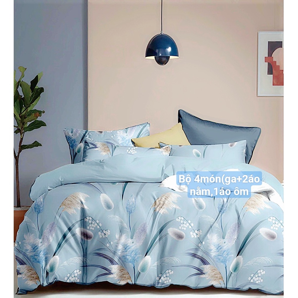 Bộ drap gối Tencel vải nhập Hàn Quốc đỉnh cao mát , mềm mại 4 MÓN { drap và 3 áo gối}NHÌU MÀU