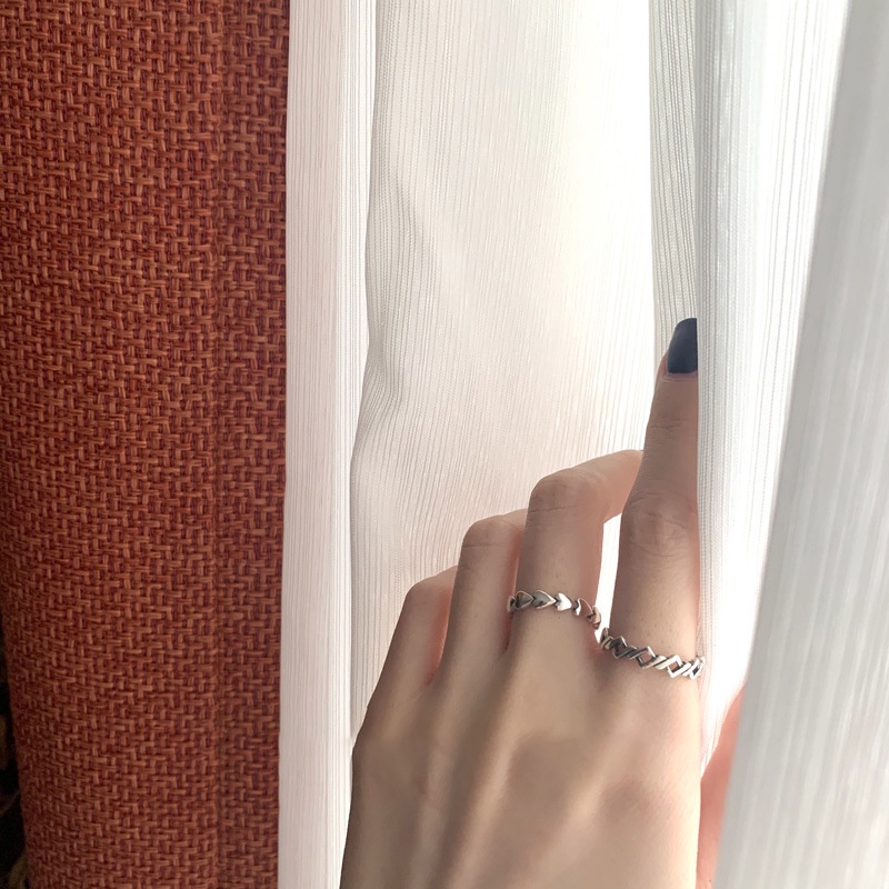 Nhẫn Hở Hình Trái Tim Phong Cách Cổ Điển Thời Trang Cho Nữ