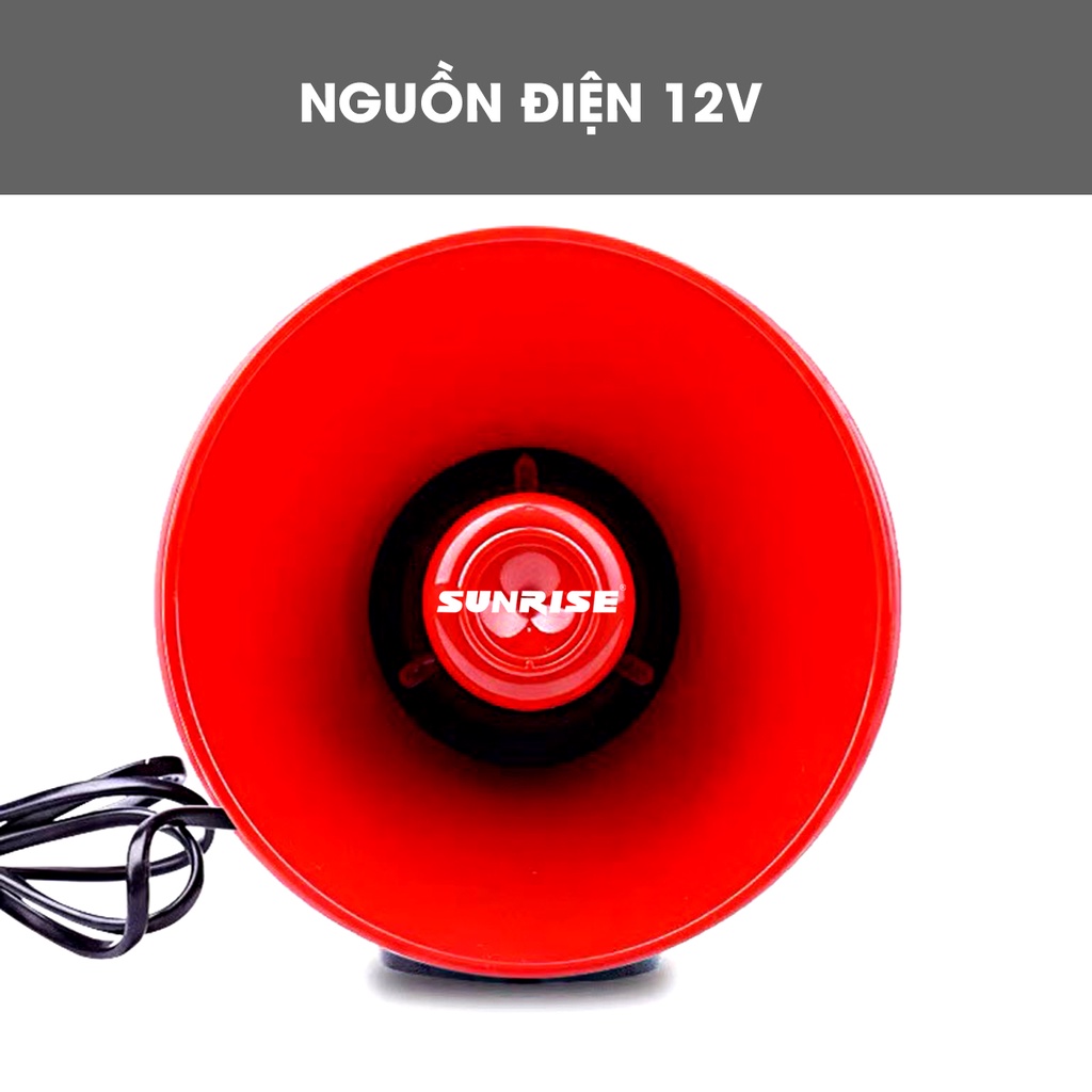 Loa rao hàng phóng thanh công suất lớn 50W chính hãng Sunrise SH-196L MP3 Loa phóng thanh  ghi âm hoạt náo viên