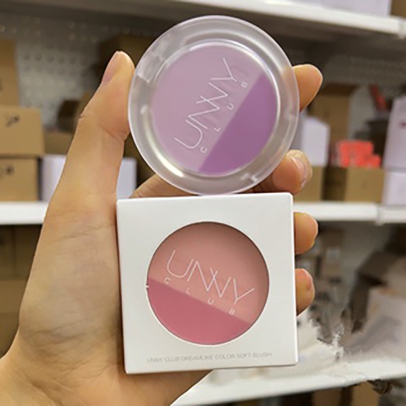 Unny club Phấn má hồng dạng nén kem màu sắc ngọt ngào đáng yêu