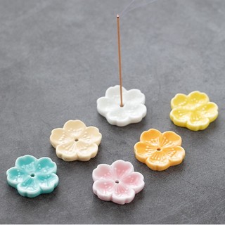 Gác cọ bút vẽ đũa hoa anh đào GC4 gác đũa bằng Sứ có thể kết hợp đốt trầm