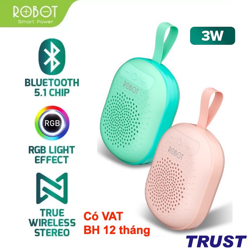 Loa Bluetooth Mini ROBOT RB20 Công Suất 3W Hiệu Ứng RGB Chính Hãng-Bảo hành 12 tháng