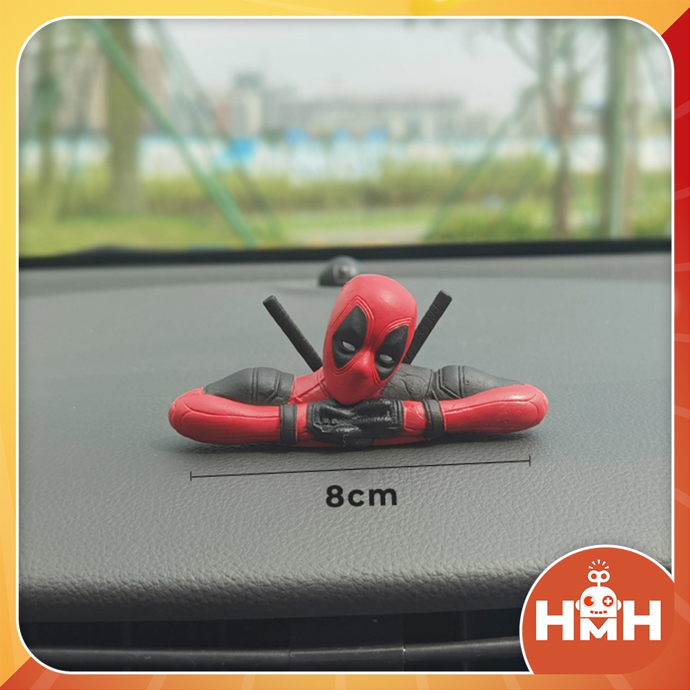 Đồ chơi mô hình Deadpool size nhỏ - Mô hình Deadpool ngộ nghĩnh trang trí xe hơi, bàn làm việc, trên màn hình máy tính