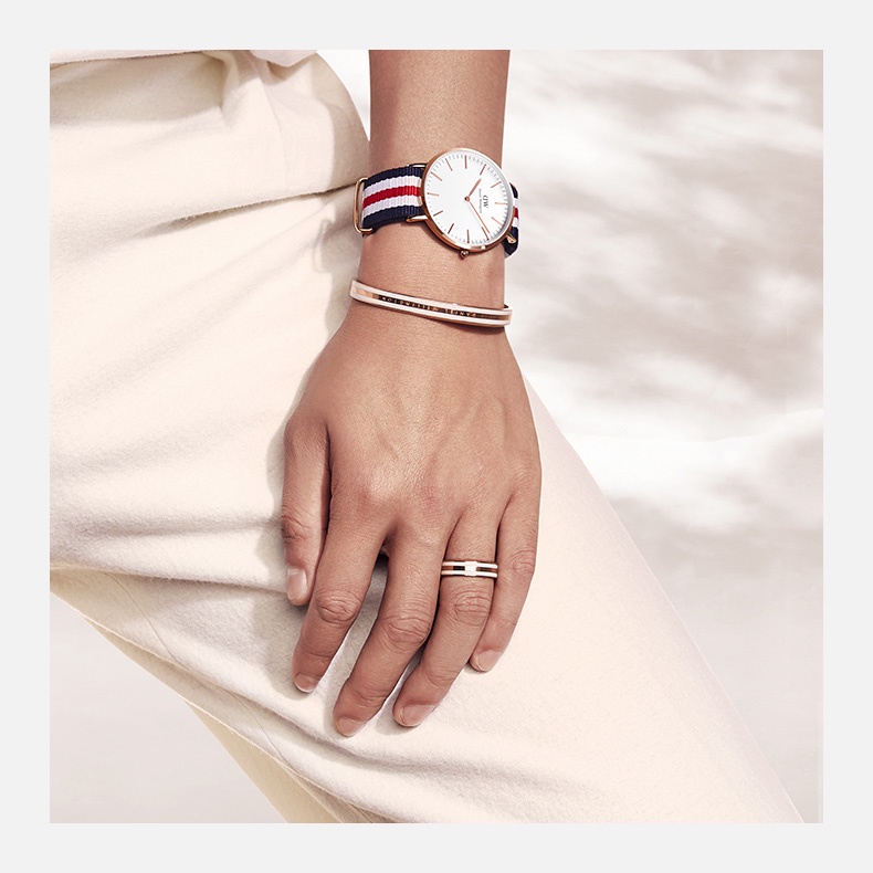 Nhẫn Daniel Wellington dw nhẫn nam và nữ thời trang nhẫn vàng hồng đích thực