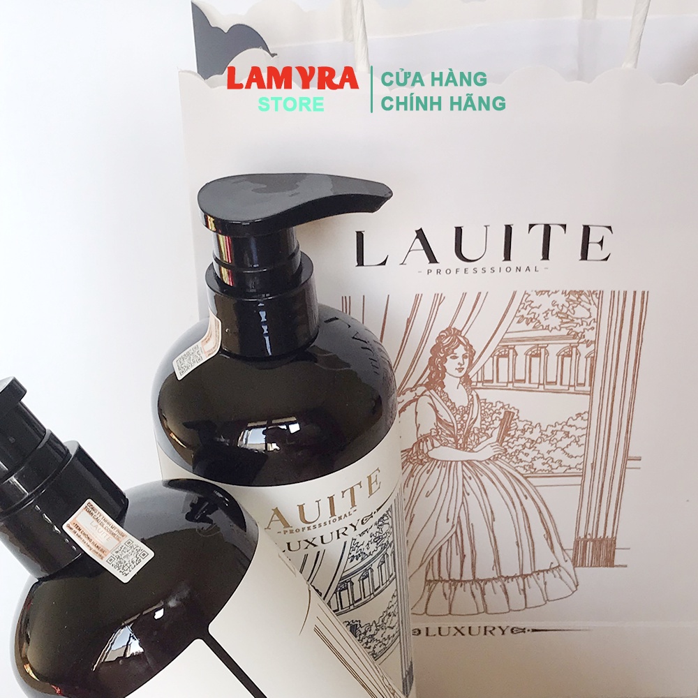 Dầu gội đầu LAUITE LUXURY 800mlx2 phục hồi hư tổn chuyên sâu hương nước hoa Lamyra