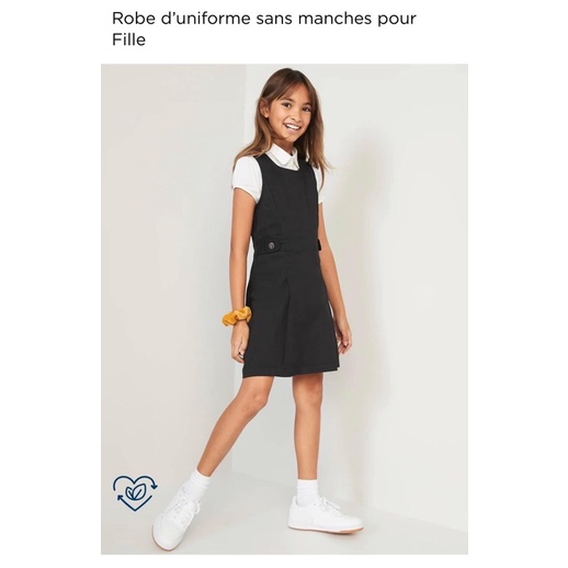 Đầm  liền kaki xuất dư xịn cho bé đi học.