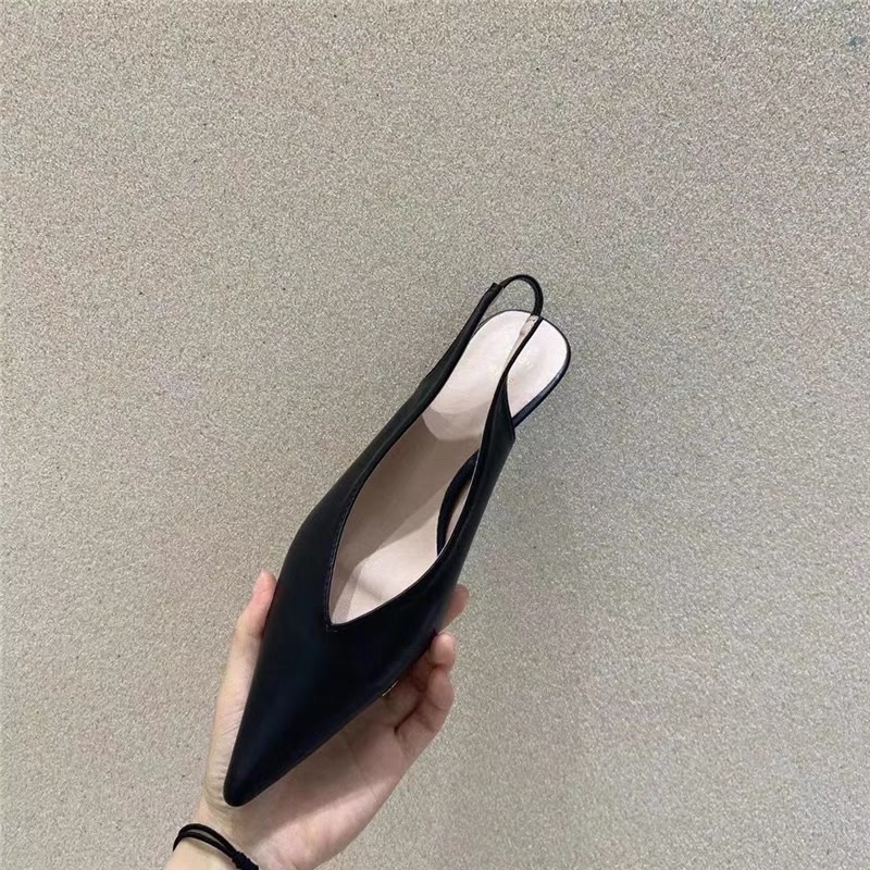 Giày cao 3p mũi nhọn mules