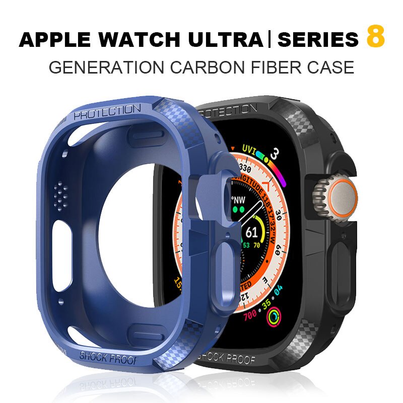 Ốp TPU HọA TiếT SợI Cacbon Cho ĐồNg Hồ Apple Watch Ultra 49mm