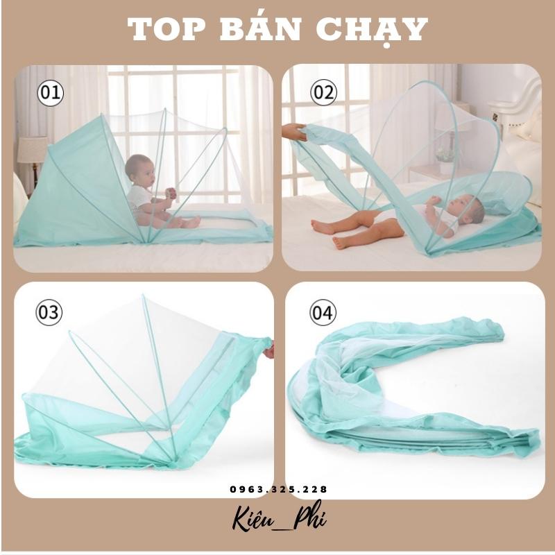 Màn mùng chụp tư bung gấp gọn tiện dụng chống muỗi cho bé sơ sinh, bé lớn, trẻ em hiệu quả cao cấp