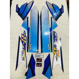  Bộ tem decal dán xe máy Honda Future 2 màu xanh dương zin thái siêu đẹp 