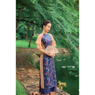 OLV - Quần lụa phối với áo dài Brown Culottes