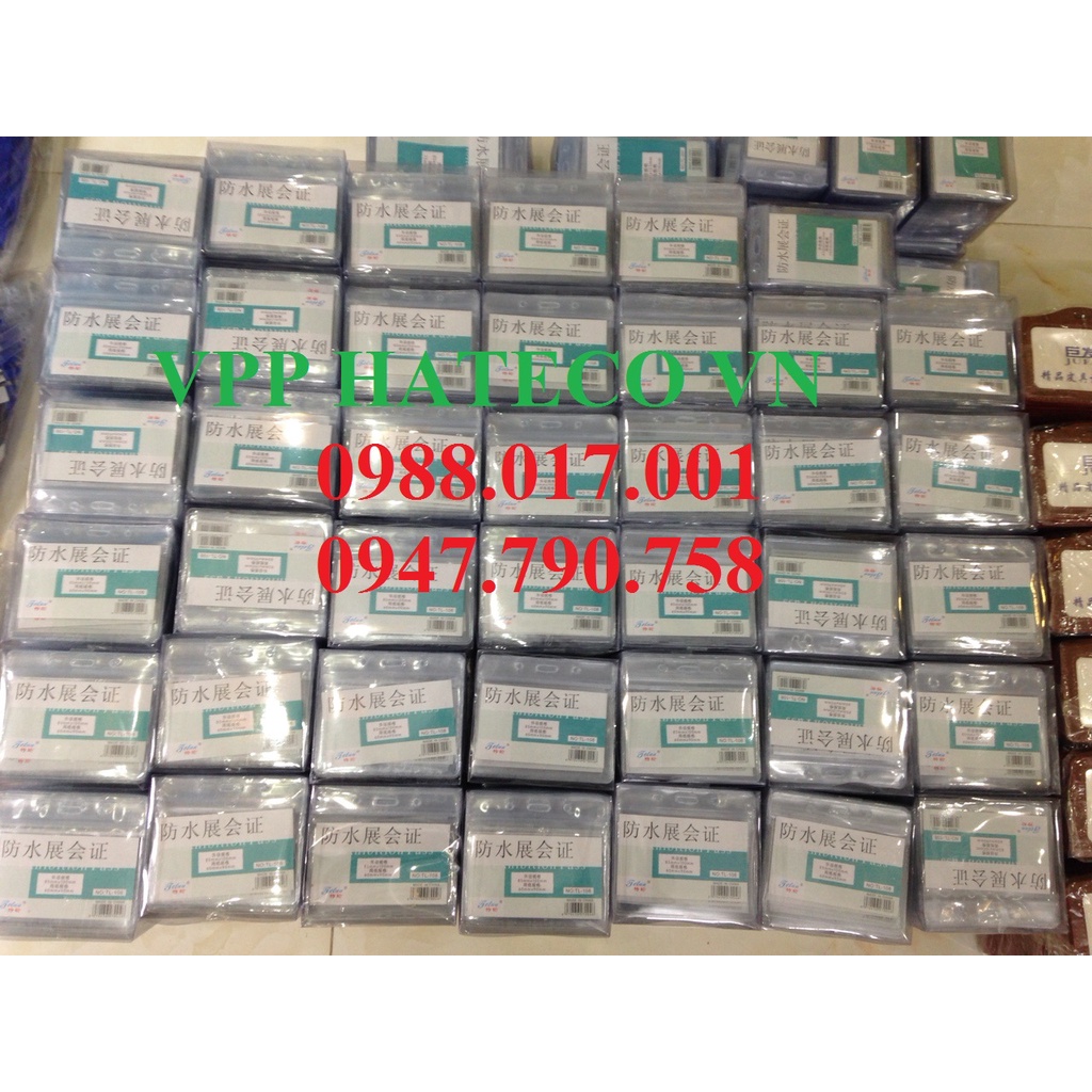 SỈ 50 BỘ THẺ ĐEO NHÂN VIÊN 108  + dây đeo thẻ lụa móc nhựa  - Bao Đeo Thẻ