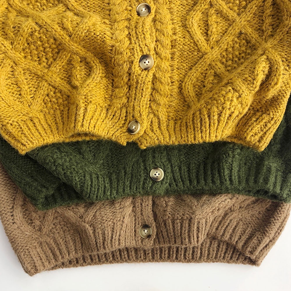 Áo khoác cardigan BEAR LEADER dệt kim dáng rộng màu trơn thời trang mùa thu 2022 mới cho bé 1-6 tuổi