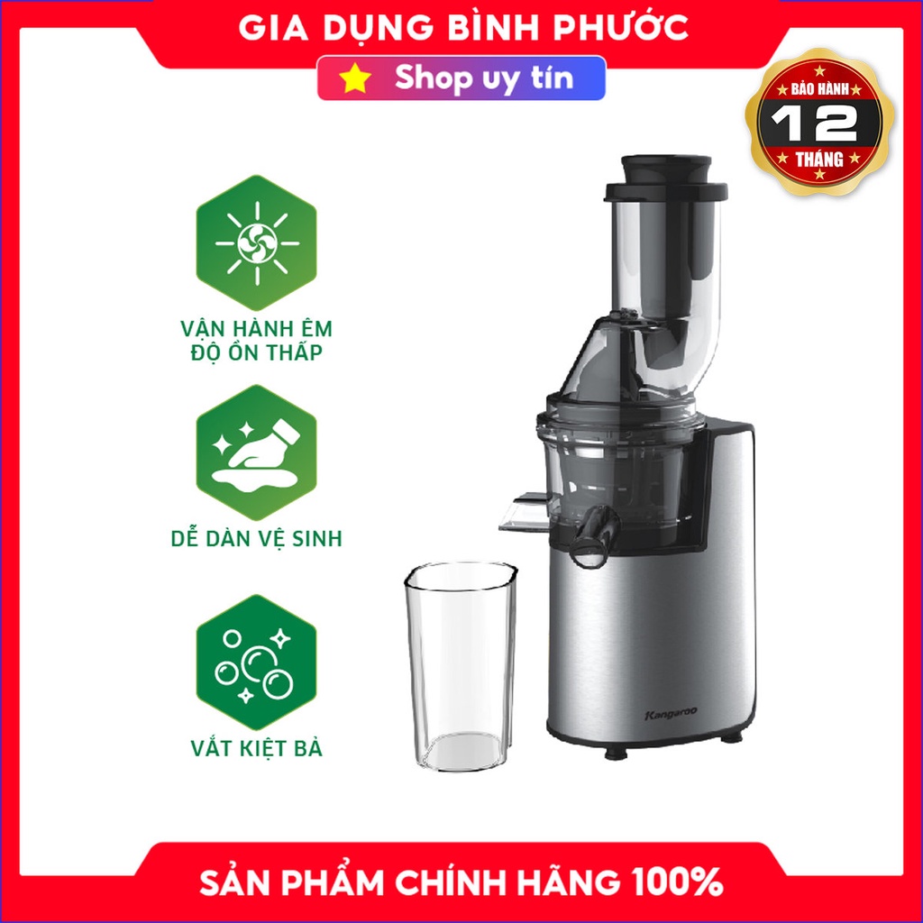 Máy ép chậm Kangaroo KG1B6 Chính Hãng 100%-Chức năng chính:Ép trái cây,rau củ,hạt ngũ cốc Công suất:200W