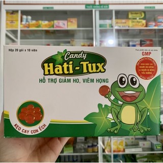 Kẹo con ếch hati-tux. hỗ trợ giảm ho, viêm họng.