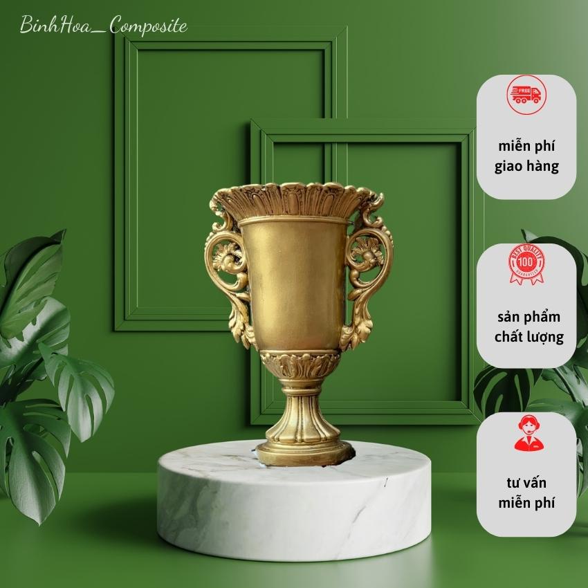 Bình hoa cúp a59 composite mã bh59, lọ cắm hoa cao cấp, bình cắm hoa giả, bình trang trí