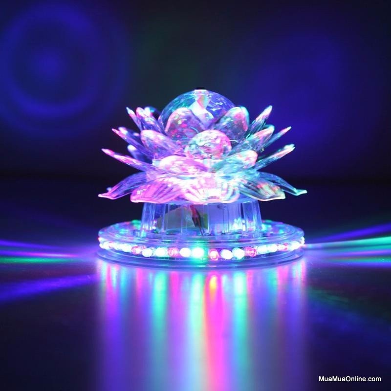Đèn Led bông sen xoay 360 độ dùng trang trí