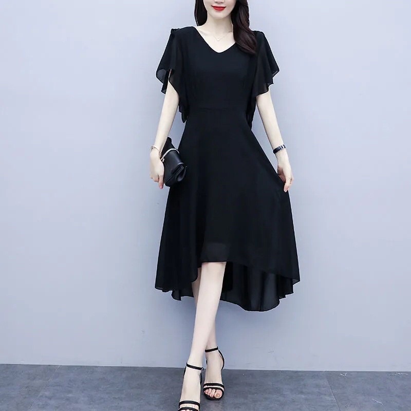 Đầm voan chiffon M/L/XL/2XL⚡️Đầm dự tiệc / trung niên