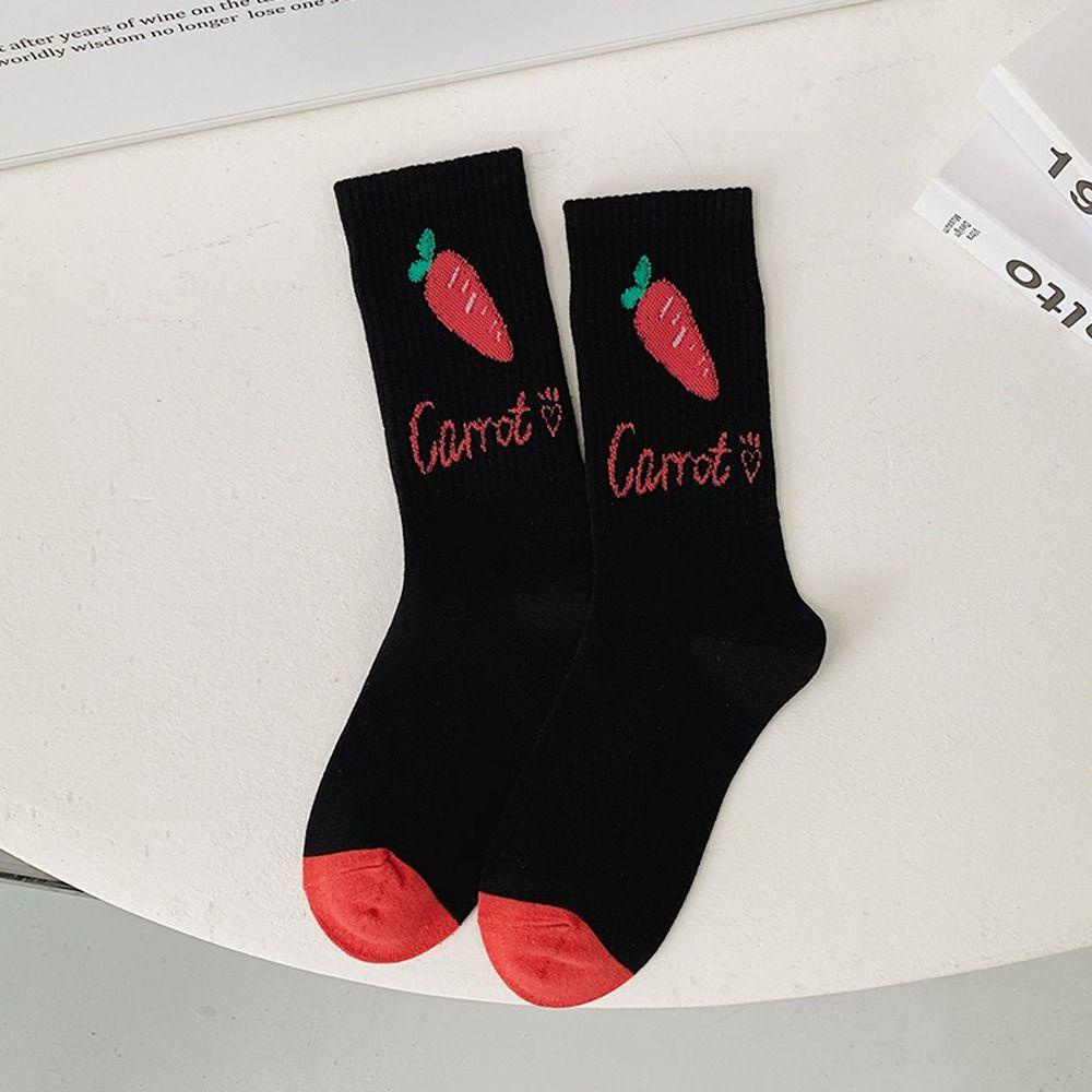 AROMA Đôi Vớ Thoáng Khí Họa Tiết Caro Và Thỏ Phong Cách Nhật Bản Cho Nữ